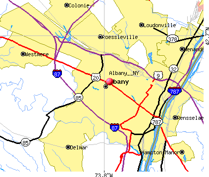 Albany NY Street Map - New York State NYS