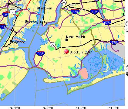 Map of Brooklyn New York City