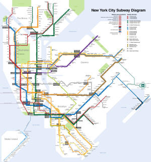 Large Detailed New York City Subway Map