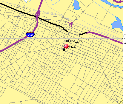 Utica NY Street Map - New York State NYS