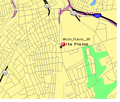 White Plains NY Street Map - New York State NYS
