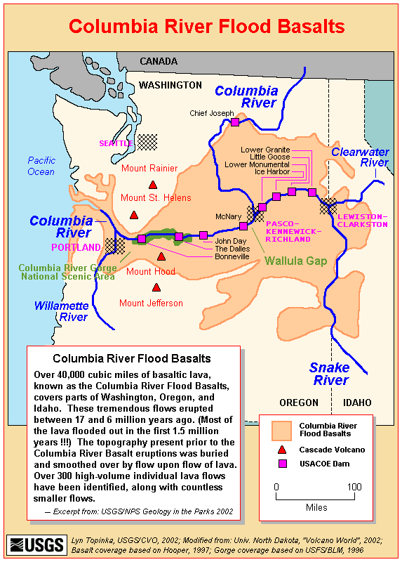 Columbia River Flood Basalts Map