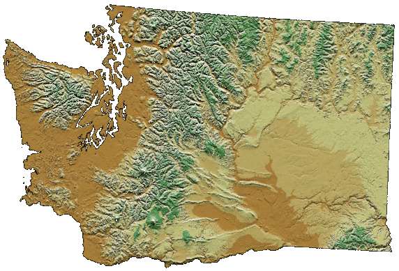 Washington State Digital Elevation Map