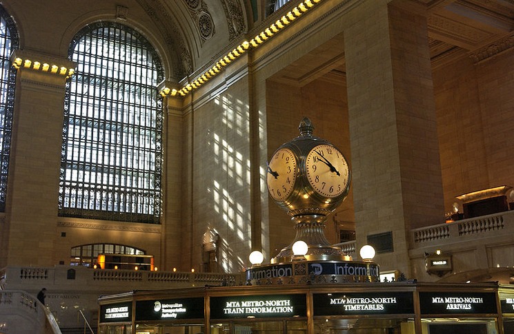 The clock in the Main Concourse of Grand Central Terminal