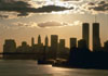 New York City Skyline Silhouetted