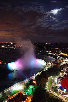 Niagara Falls at Night.