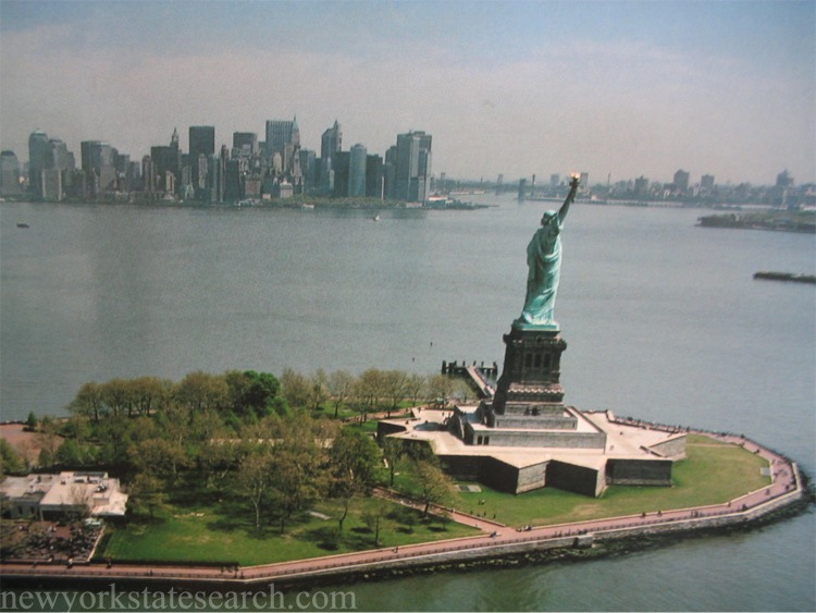 Aerial Photograph of Liberty Island New York