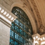 Decorative window and ceiling details of Grand Central Terminal, New York City ny nyc.