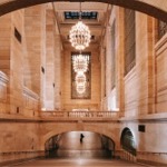 Four beaux-arts chandeliers, Grand Central Terminal, New York City ny nyc.