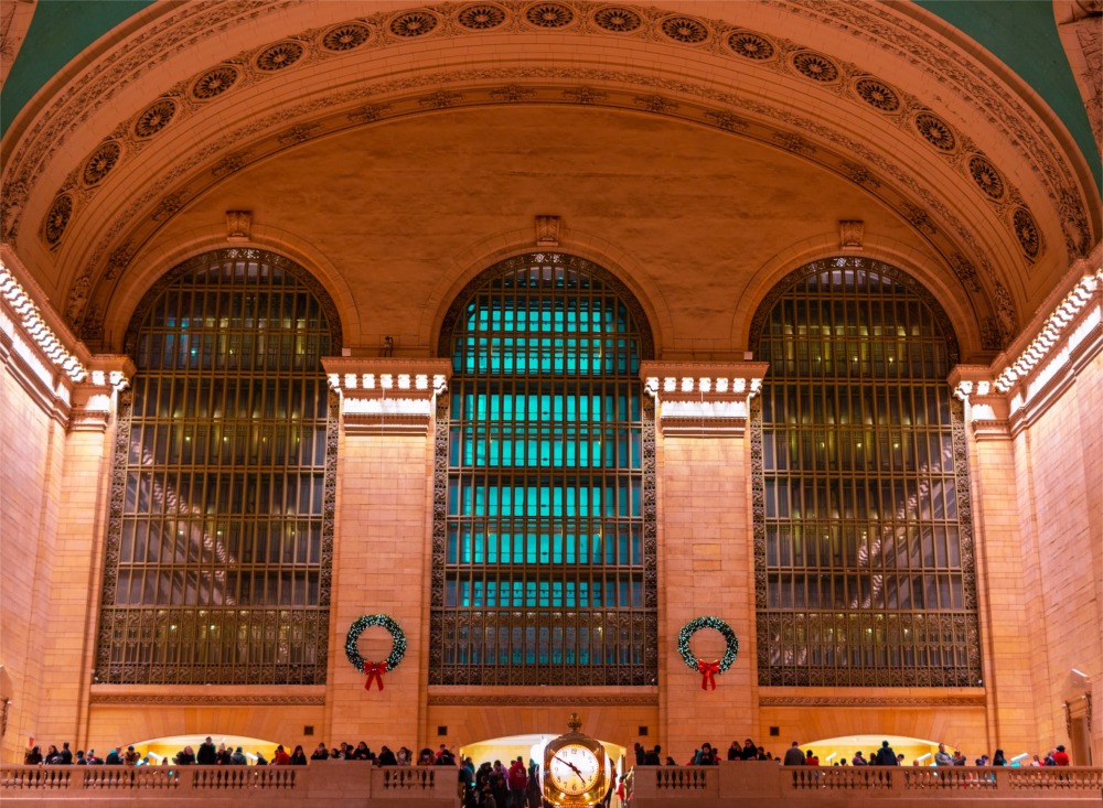 The northern end of the main concourse of Grand Central Terminal in detail, New York City ny nyc