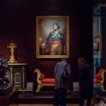 A photograph of a room in the British decorative arts galleries at the Metropolitan Museum of Art in New York.