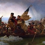 This painting commemorates General George Washington's crossing of the Delaware River with the Continental Army on the night of December 25�26, 1776, during the American Revolutionary War.