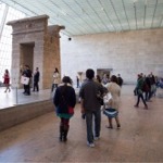 This photograph shows part of the Temple of Dendur complex at the Metropolitan Museum of Art in New York.