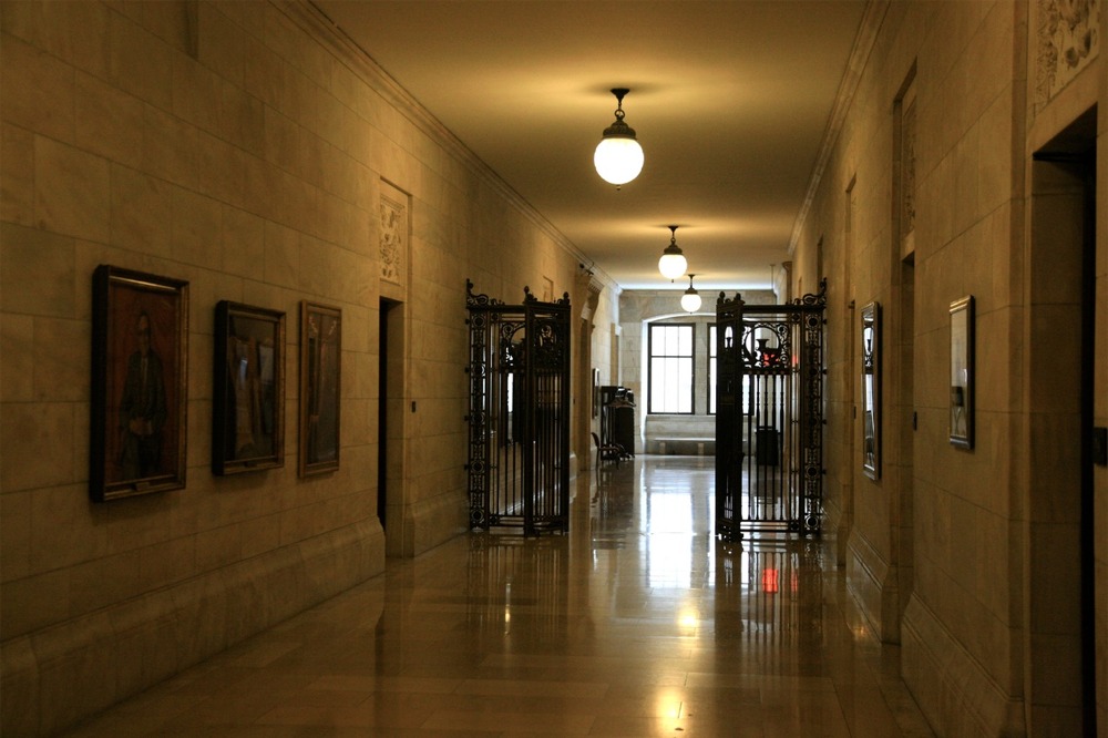A hallway photograph in the New York Public Library main branch.