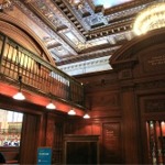 Most photos of the Rose Main Reading Room show the South Hall, the actual reading room. I believe this image is of the foyer or entrance to the Rose Main Reading Room.