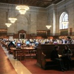 The Rose Main Reading Room South Hall in the New York Public Library Main Branch in all of its resplendent glory.