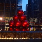 Christmas at the Avenue of the Americas Fountain, New York.