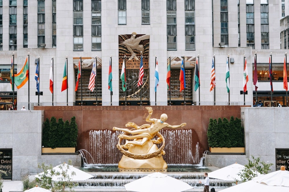Prometheus Statue at the Rockefeller Center, Manhattan, New York.