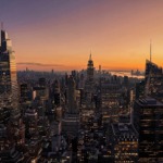 Manhattan Cityscape at Sunset, New York City