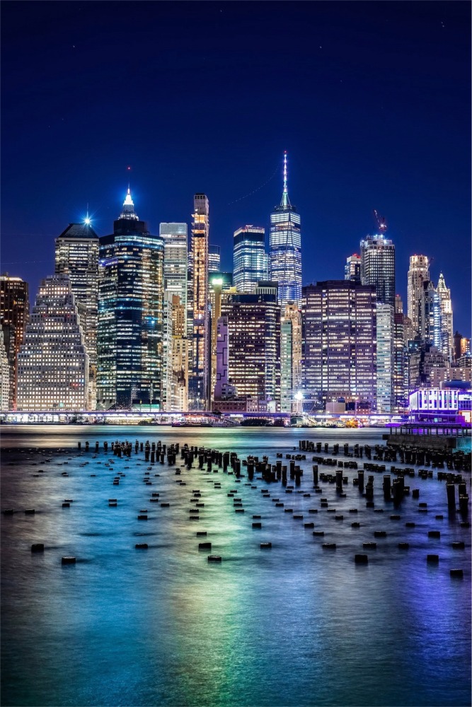 Manhattan Cityscape from Brooklyn Bridge Park, New York City