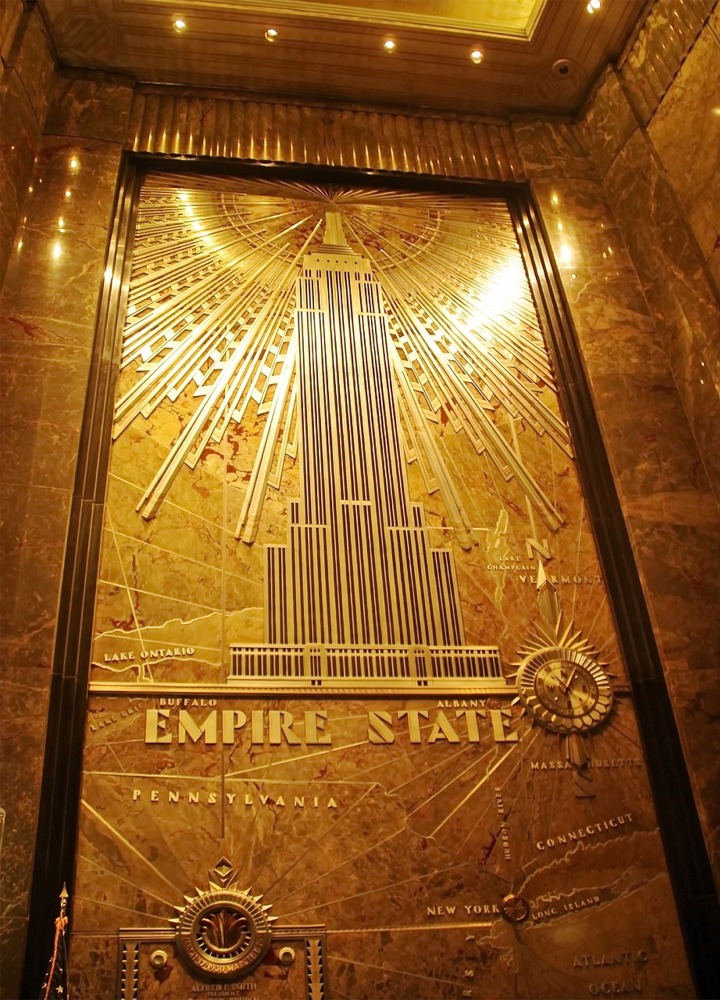 Empire State Building Art Deco Interior, New York City.