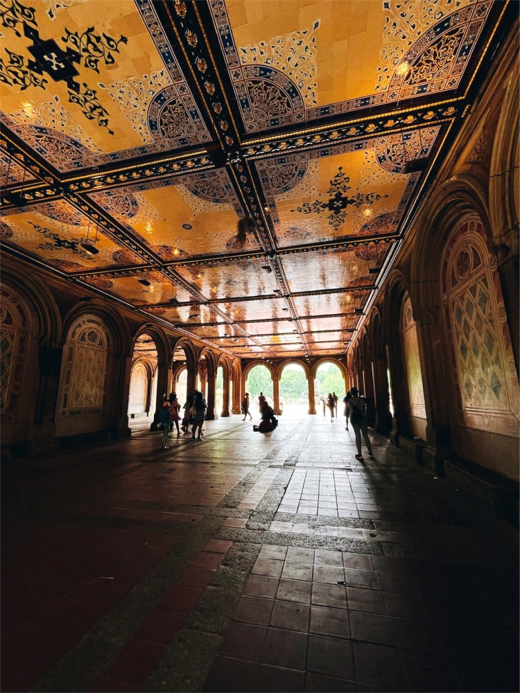 Minton Tiles at Bethesda Arcade, Central Park, Manhattan, New York City.