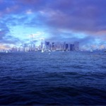 The Lower Manhattan New York Skyline.