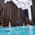 Avenue of the Americas Fountain 6th Avenue, New York.