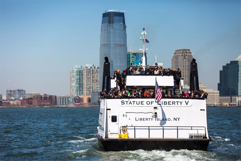 Statue of Liberty V Ferry, New York Harbor.