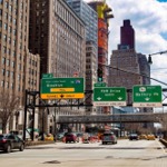 West Street Albany St. Intersection, Manhattan, New York.