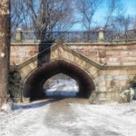 Greywacke Arch, Central Park, Manhattan, New York City.