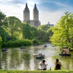 The Lake in Central Park, Manhattan, New York City.