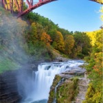 Letchworth State Park Upper Falls, New York.