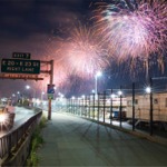 Fireworks from John V. Lindsay East River Park.