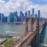 Brooklyn Bridge Manhattan Skyline, New York.