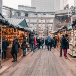 Christmas Market at Columbus Circle, New York.