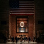 Beaux Arts Chandelier, Grand Central Terminal, Manhattan, New York.