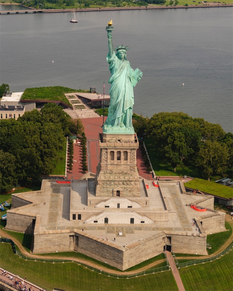 The Statue of Liberty & Fort Wood, Liberty Island, NYC.